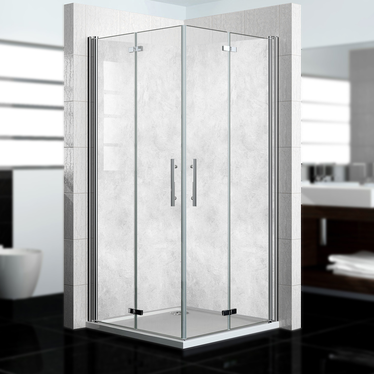 Duschrückwand mit Beton V6 Motiv, als Badrückwand zum Fliesenersatz Duschrückwand mit Beton V6 Motiv, als Badrückwand zum Fliesenersatz