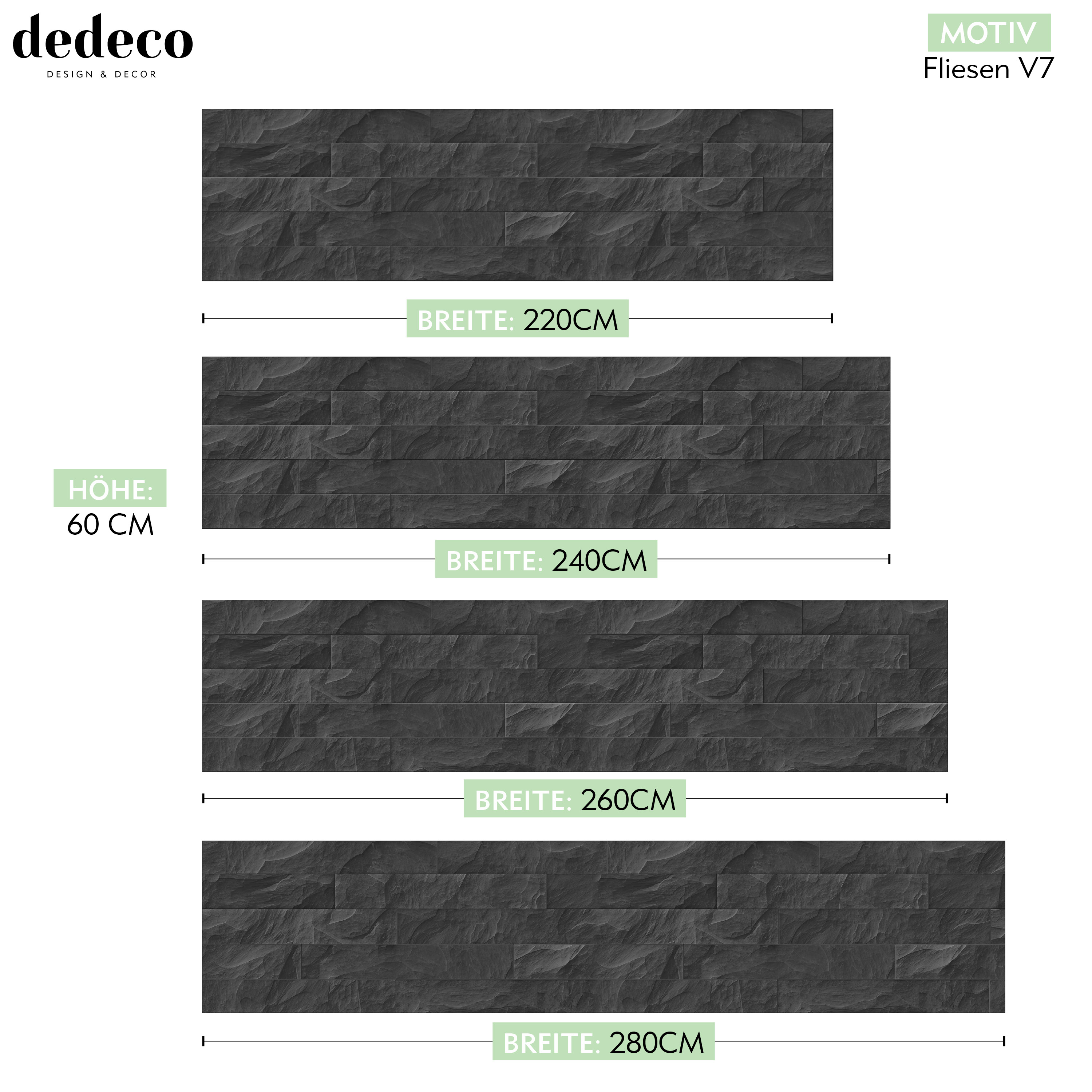 Küchenrückwand mit Fliesen V7 Motiv als Fliesenersatz und Spritzschutz