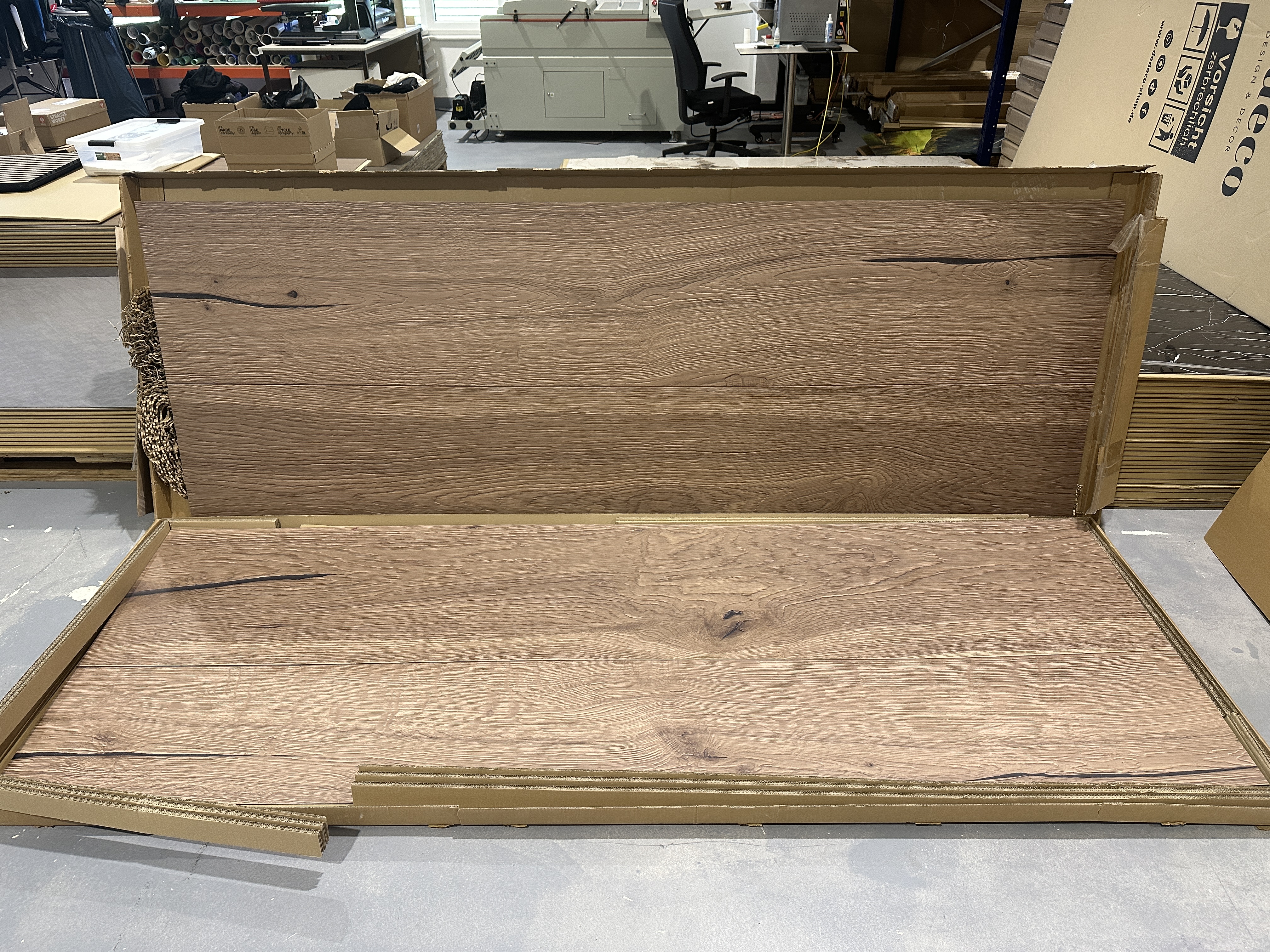 Duschrückwand aus Aluminium, 2tlg., Motiv: Holz Motiv, Größe: 250x89cm, 250x88cm, Classic matt (B-Ware)