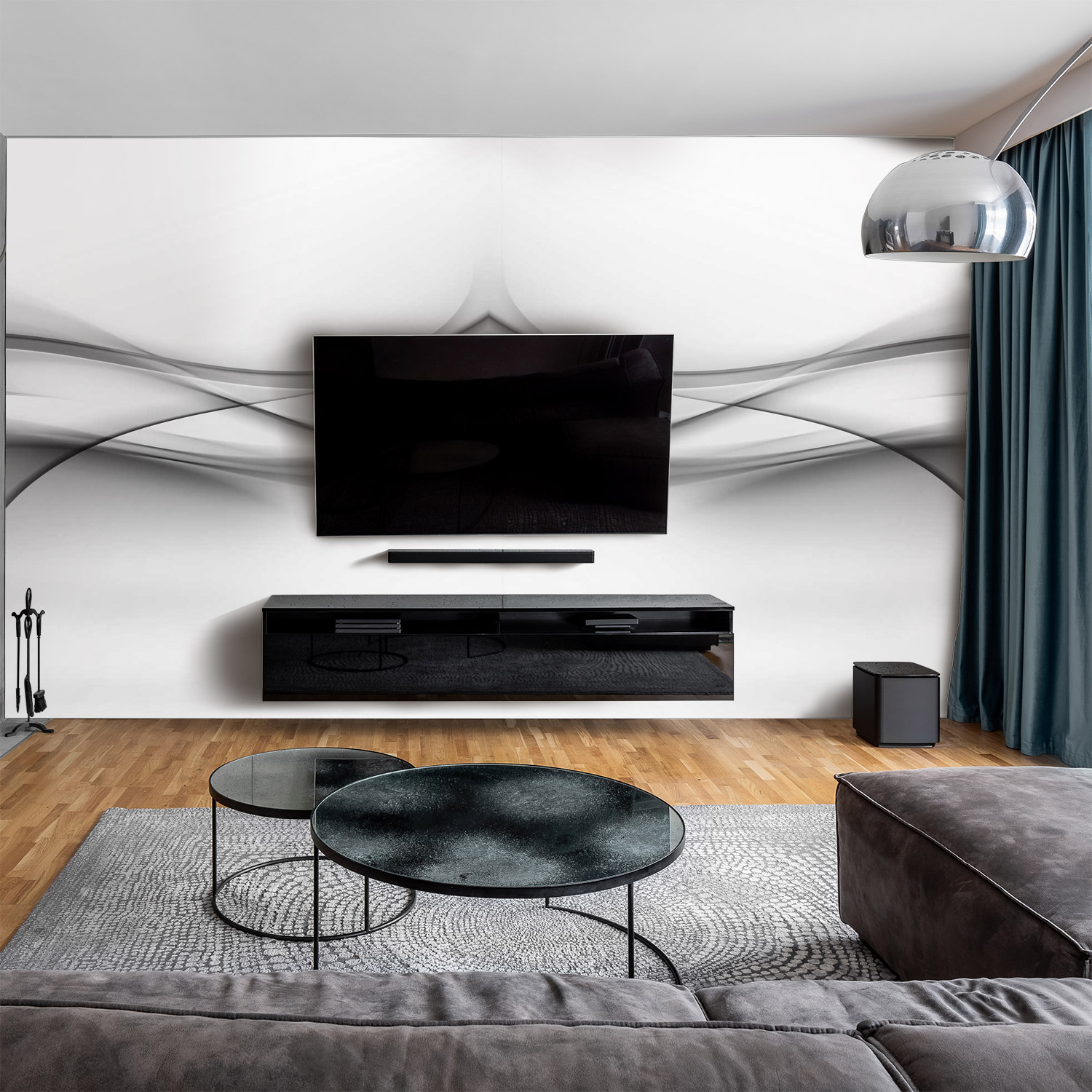 Wandverkleidung für das Wohnzimmer mit Abstrakt V3 Motiv Wandverkleidung für das Wohnzimmer mit Abstrakt V3 Motiv