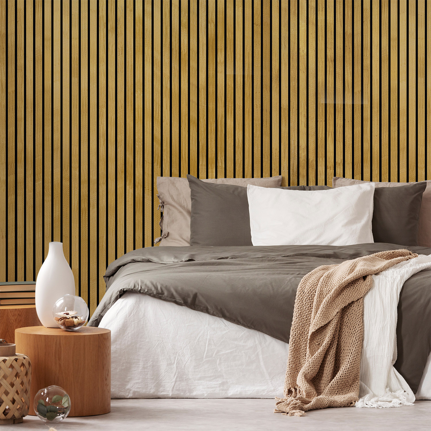 Wandverkleidung für das Schlafzimmer mit Holz V7 Motiv