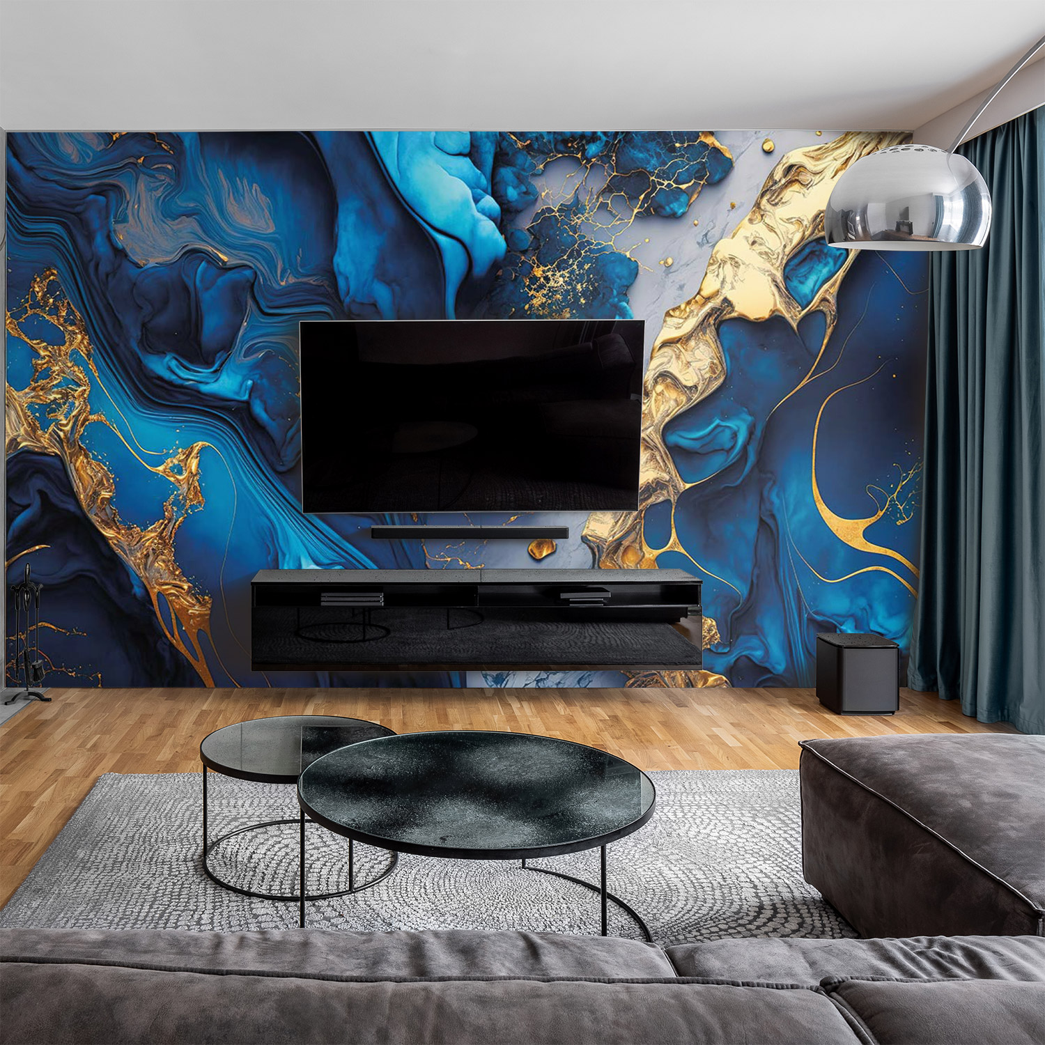 Wandverkleidung für das Wohnzimmer mit Marmor V16 Motiv