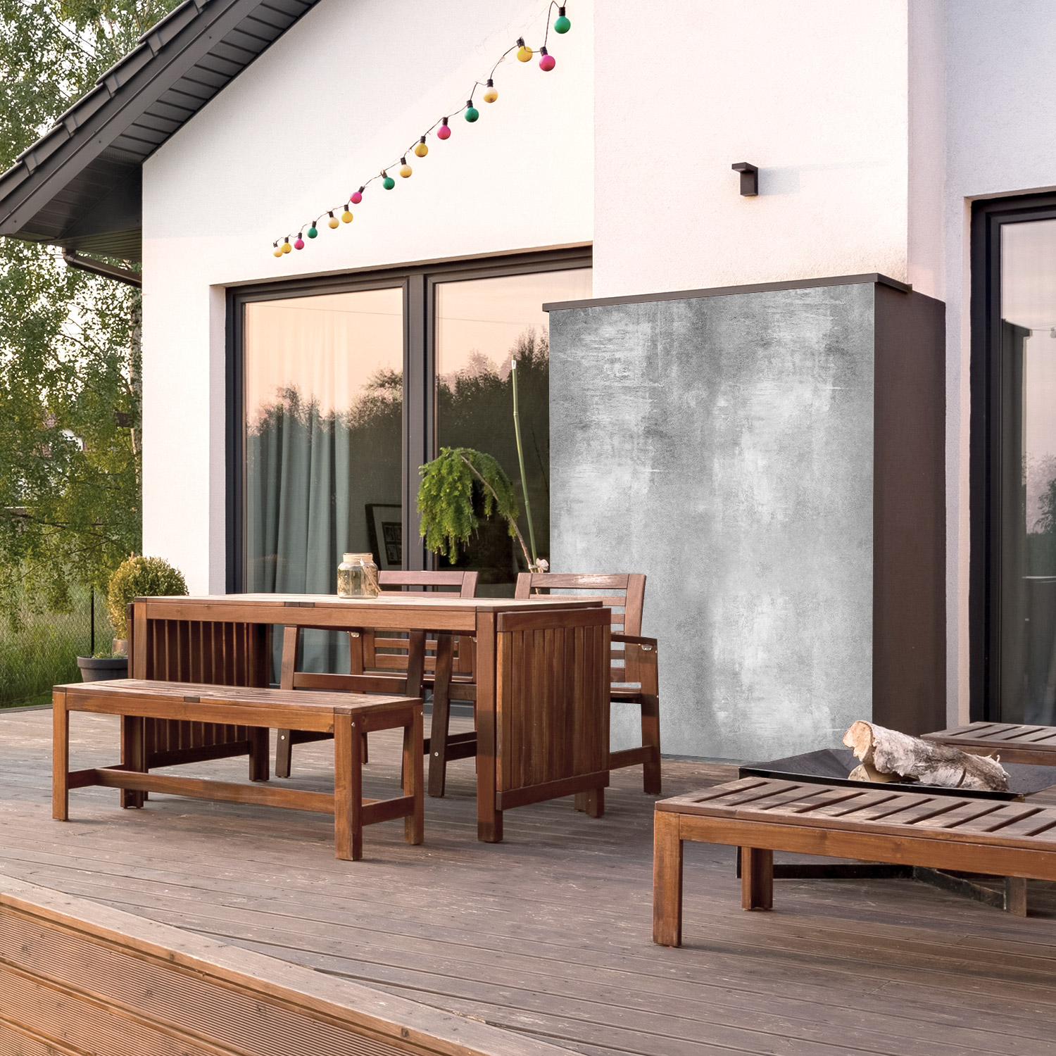 Wandverkleidung für den Outdoorbereich mit Beton V3 Motiv Wandverkleidung für den Outdoorbereich mit Beton V3 Motiv