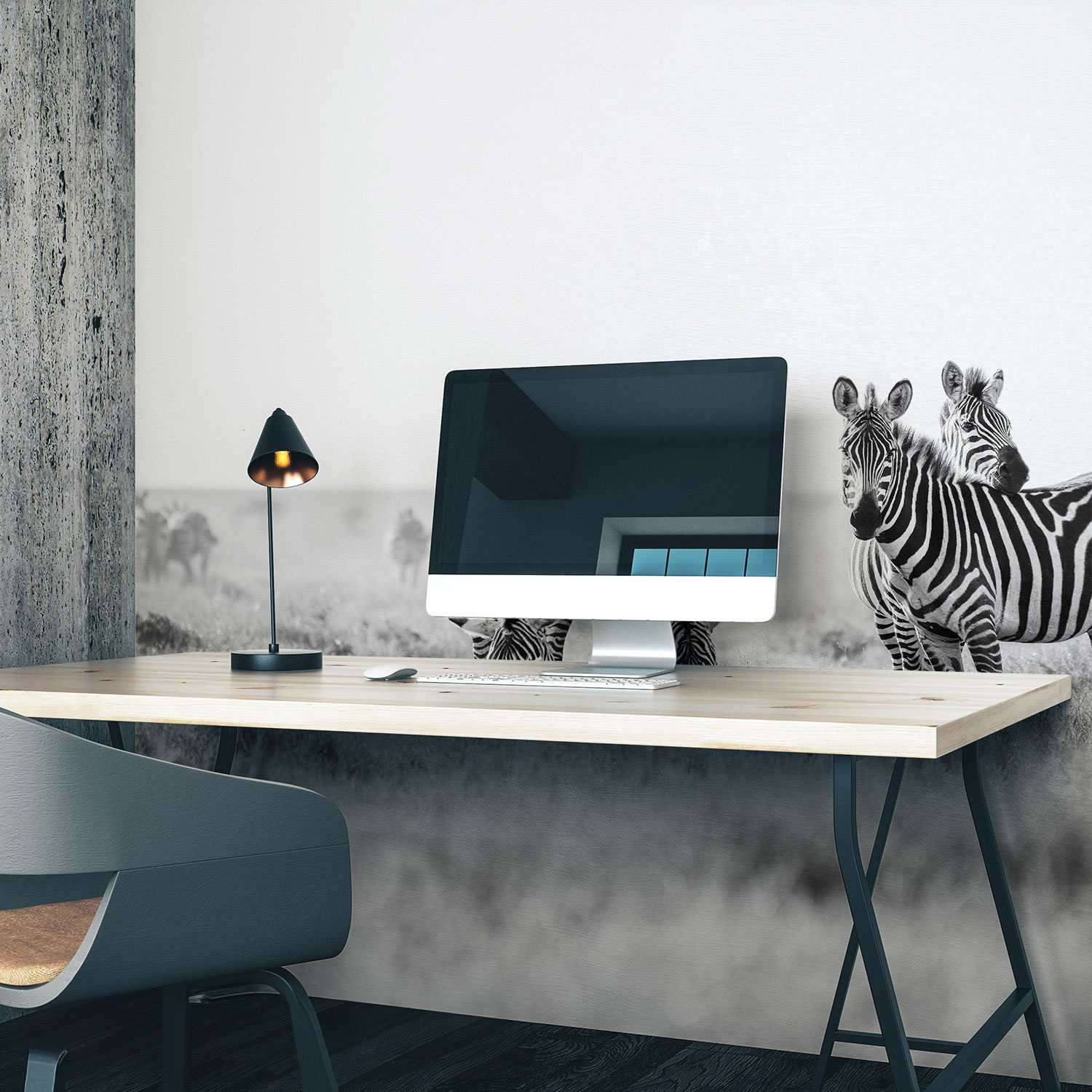 Wandverkleidung für das Büro mit Tierwelt V3 Motiv