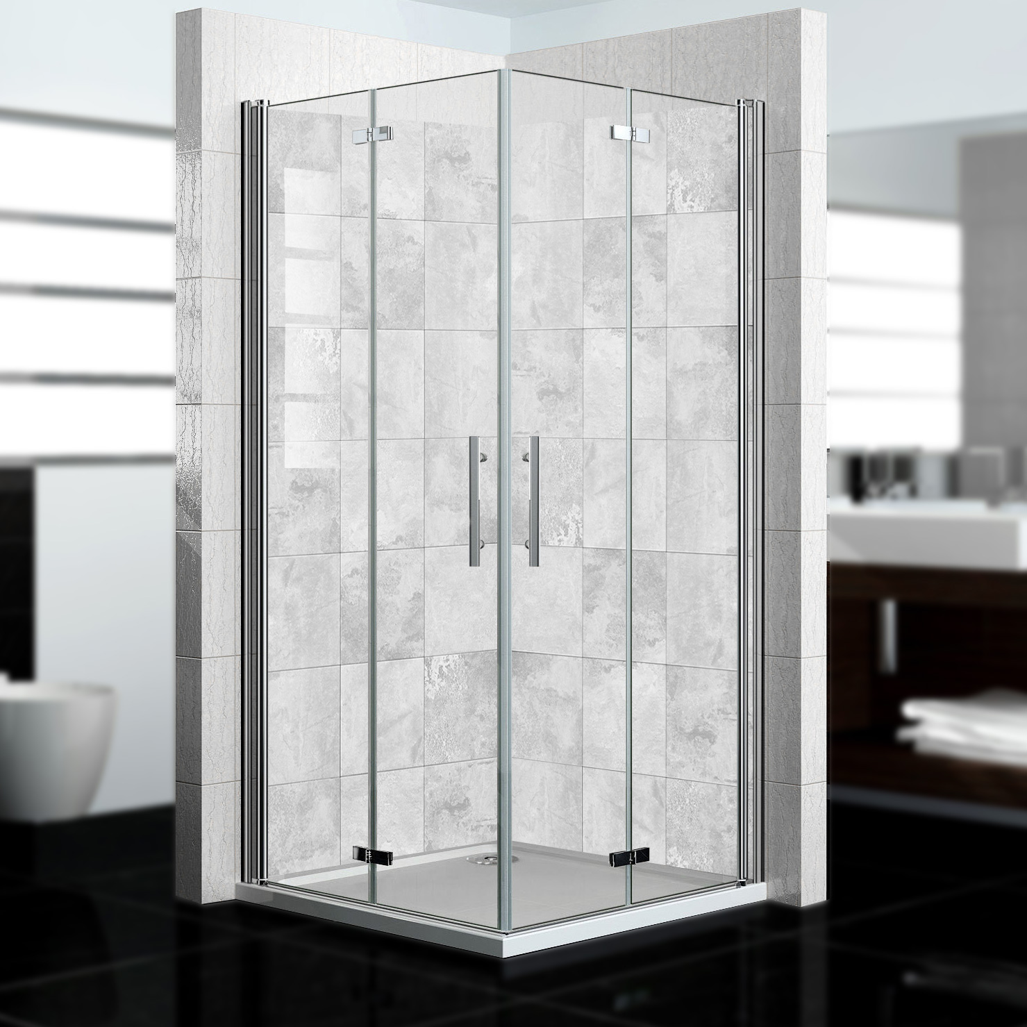 Duschrückwand mit Fliesen V2 Motiv, als Badrückwand zum Fliesenersatz Duschrückwand mit Fliesen V2 Motiv, als Badrückwand zum Fliesenersatz