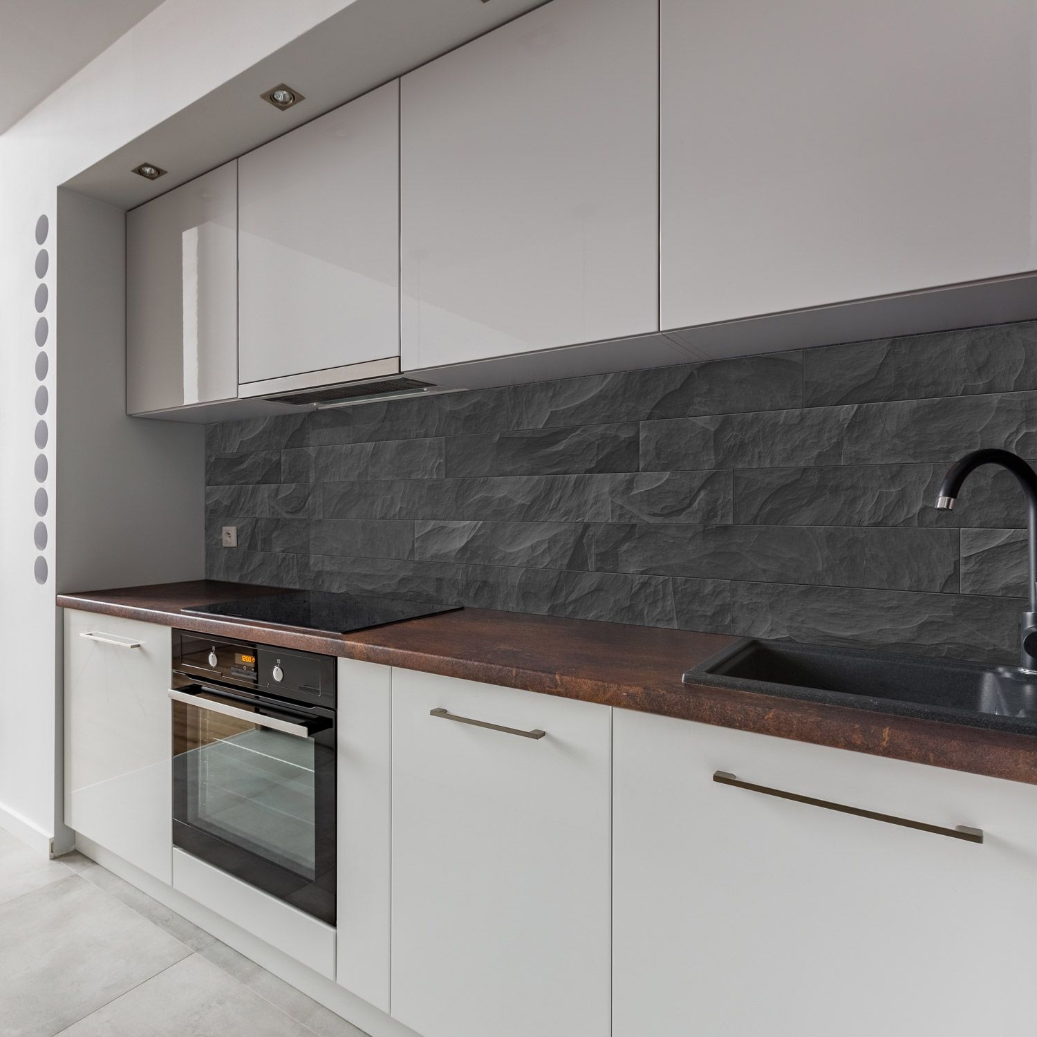 Küchenrückwand mit Fliesen V7 Motiv als Fliesenersatz und Spritzschutz