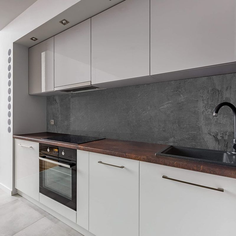 Küchenrückwand mit Beton V2 Motiv als Fliesenersatz und Spritzschutz